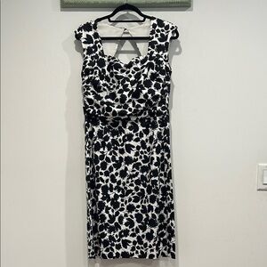 Harold's Black and White Floral Mini Dress large women’s size 12